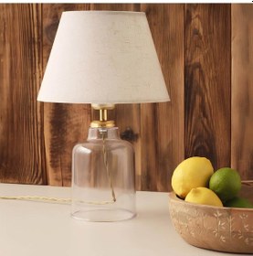 Resim Homing Noi Şeffaf Kristal Abajur Ayd-3429 Keten 