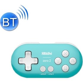 Resim Cbtx 8bitdo Zero2 Kablosuz Bluetooth Mini Anahtar Kolu / Windows / Android / Macos / Steam / Respeberr Mavi Yeşil 