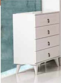 Resim Kdl 4 Çekmeceli Şahin Şifonyer Beyaz 