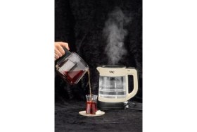 Resim Glassdem Cam Demlikli Çay Makinesi 