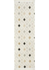 Resim Cool Halı Ares 8804 Gri Yolluk Geometrik Antre Hol Koridor Halısı Yatak Odası Halı Bukle Halı Yolluk 