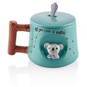 Resim Koala Kapaklı Ve Kaşıklı Kupa 370 Ml The Mia