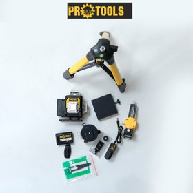 Resim GVN PROTOOLS Profesyonel Lazer Tesviye ve Ölçüm Seti - 16 Çizgi - 48 V 10,0 AH - Tripodlu 