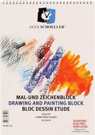 Resim Alex Schoeller Resim Defteri 25x35 Spiralli 165 Gr 15 Yaprak 