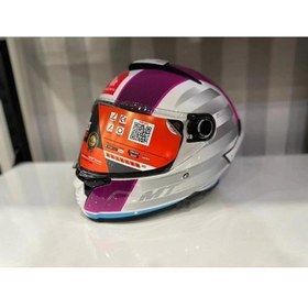 Resim Kask Mt Thunder 4 Sv Tears C8 Parlak Inci Beyaz/Pembe 