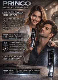 Resim Princo PRİNCO ŞARJLI DİJİTAL EKRANLI SAÇ SAKAL TIRAŞ MAKİNASI 