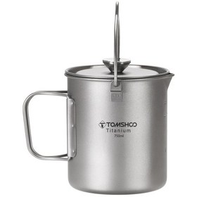 Resim Mufunye 750ml Kamp Kahve Kupası Pres Plakalı Titanyum Kahve Makinesi French Press Tencere Kapaklı Açık Hava Pişirme Kabı Sırt Çantasıyla Seyahat, Yürüyüş, Kamp, Seyahat Çok Renkli 