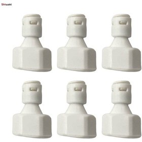 Resim 3x 6 Adet Tüp Küresel Vana Hızlı Bağlantı Bağlantısı 1/4-inç 1/2-inç Dişli Konnektör Vanası Başlangıç Su Sistemi 