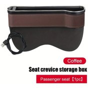 Resim Xuweiwei 1 Adet Koltuk Ara Organizatörü Coffee Color Co Pilot Yerleşik Telefon Tutucu Hızlı Şarj Led Aydınlatma 