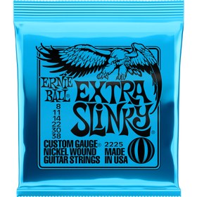 Resim Ernie Ball 2225 Extra Slinky Nickel Elektro Gitar Teli (8-38) 
