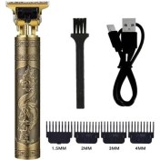 Resim Vintage Görünümlü Güçlü 4 Farklı Başlıklı USB Şarjlı Manuel Tıraş Makinası 