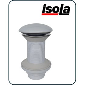Resim Isola Lavabo Gider Süzgeci Pop Up Basmalı Bas-Aç Klik Klack Bağlantı Ağzı 1 1/4'' (4.2 Cm) Olan Lavabo Sifonlarına Uygun 