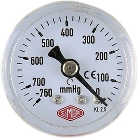 Resim Simga 0-2,5 Bar Çap Ø40 MM Arkadan Bağlantılı Kuru Tip Manometre 