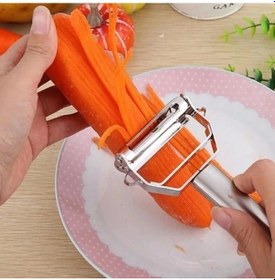 Resim Mybru Pratik Paslanmaz Çelik Jülyen Patates Meyve Ve Sebze Soyucu Rende 