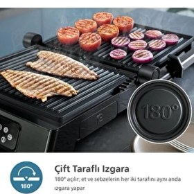 Resim Philips 7000 Serisi Izgara ve Döküm Plakalı Tost Makinesi Mükemmel Hassas Ayarlar Için Dijital Kontrol 