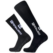 Resim Youmex Siyah Futbol Çorap Seti: 1 Çift Bilekli + 1 Çift Diz Boyu, 39-46 Numara, Naylon Ve Spandex Siyah 