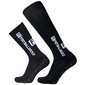 Resim Youmex Siyah Futbol Çorap Seti: 1 Çift Bilekli + 1 Çift Diz Boyu, 39-46 Numara, Naylon Ve Spandex Siyah 