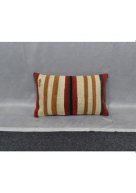 Resim Zehra Abla Halı Yeni El Dokuma Dekoratif Lumbar Kilim Kırlent Yastık Kılıfı 6581 Çok Renkli 