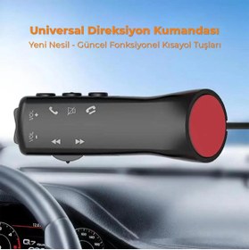 Resim MYWAYY Universal Direksiyon Kumandası - 7 Fonksiyonlu Genel Kullanım Tüm Araçlarla Uyumlu 