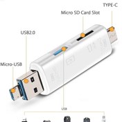 Resim 5in1 Telefon ve Bilgisayar USB Type C Micro Kart Okuyucu OTG Beyaz Shaza