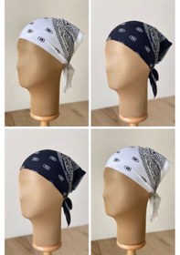 Resim Pamuklu Klasik Desen Unisex 4lü Bandana Seti Renkli Bandana Etnik Desenli A Kalite Bandana Koyu Pembe 