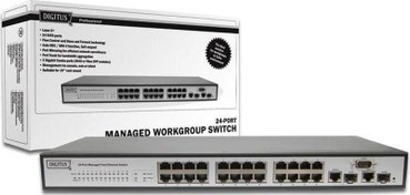 Resim Layer 2+ SNMP Yönetilebilir Fast Ethernet Switch&lt;br&gt;24 x 10/100TX port&lt;br&gt;2 x 10 Digitus