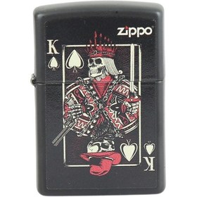 Resim Zippo Çakmak King Skull Black 