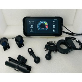 Resim Genel Markalar XYauto Motosiklet Navigasyon Kablosuz Carplay Android Auto on ve arka 1080P gece gorus kayit kamera 