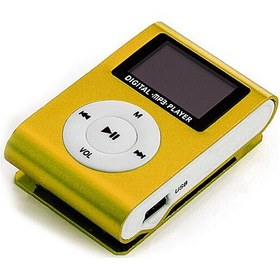 Resim Gajeena Metal Gövde Mini Lcdlı Taşınabilir Mp3 Çalar, 32gb Tf Kart Desteği, 3.5mm Kulaklık Jacki, Sırt Klipsi Altın 