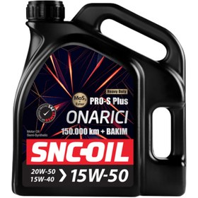 Resim Snc Oil 150.000 Km+ Pro S Plus Onarıcı Heavy Duty 15W-50 Motor Yağı 4 Litre 