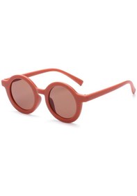 Resim 3-8 Yaş Cool Çocuk Güneş Gözlüğü 400 Uv Koruma Mat Turuncu Kırmızı 