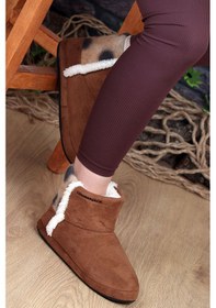 Resim Lumberjack Galler Tüylü Unisex Panduf Ev Botu Taba 