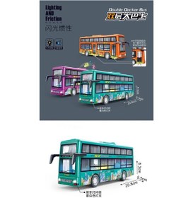 Resim Çift Katlı Sesli Kapıları Açılabilen 20 Cm Otobüs Tek Adet Fiyatıdır 