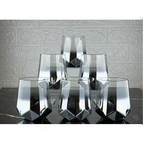 Resim Rova Tr Amber Serisi Titanyum Kaplama Modern Su Bardağı 6 Lı Premium Set Gümüş 