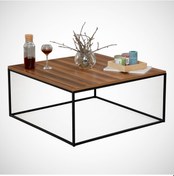 Resim Poly Orta Sehpa Metal & Orta Masa Ceviz / Metal Ayaklı Sehpa 