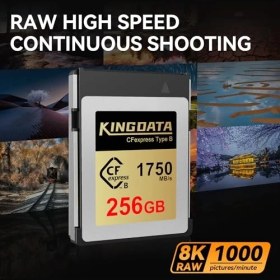 Resim Kingdata Kıngdata Cfexpress Type B 256 Gb, 1750 Mb/s'ye Kadar Okuma, Kamera Için Cf Express Type B Kart Hafıza Kartı, Raw Kayıtlar ve 8k Videolar Için Mükemmel 