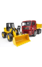Resim Bruder MAN Damperli Kamyon ve FR130 Kepçe BR02752 