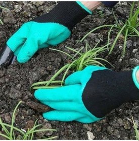 Resim Hobibahçem Toprak Kazma Ekme Çapalama İçin Korumalı Bahçe Bahçivan Eldiveni 