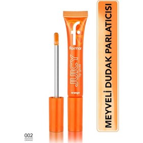 Resim Flormar Juicy Doğal Renk Veren Meyve Aromalı Nemlendirici Dudak Parlatıcısı 002 Orange 