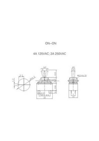 Resim Ic-150 Toggle Switch 4p On-off Ø12mm 