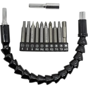 Resim Titi Flex Bükülebilir Esnek Şaft Bits Uzatma Adaptörü Bits Uçlar Seti 12 Parça 