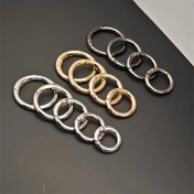 Resim 10 adet Çinko Alaşımlı Bahar Snap Kancaları - Yuvarlak Metal Ayrma Halkaları, Küçük Kelepçe Anahtarlıkları Cüzdanlar, Çantalar, Kemerler için | DIY El Sanatları Projeleri, DIY El Sanatları Malzemeleri için İdeal | Dekoratif Metal Halkalar | Dayanıklı Metal Halka, El Sanatları için Metal Halkalar 