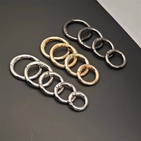 Resim 10 adet Çinko Alaşımlı Bahar Snap Kancaları - Yuvarlak Metal Ayrma Halkaları, Küçük Kelepçe Anahtarlıkları Cüzdanlar, Çantalar, Kemerler için | DIY El Sanatları Projeleri, DIY El Sanatları Malzemeleri için İdeal | Dekoratif Metal Halkalar | Dayanıklı Metal Halka, El Sanatları için Metal Halkalar 