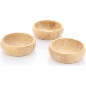 Resim Periboia 3'lü Bambu Çerezlik Seti Çok Renkli 