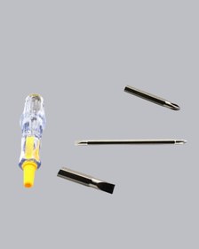 Resim Ceylan Adam Neon Lambalı Elektrik Kontrol Kalemi Nikel Kaplama 110-220v 