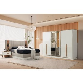 Resim Antik Mdf Bazalı Yatak Odası 