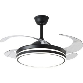 Resim END Tavan Vantilatörü Aydınlatmalı Gizli Pervaneli Kumandalı Açılır-Kapanır Kanat 3 Işık Rengi 