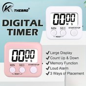 Resim 1pc Dijital Mutfak Zamanlayıcı, Hafıza Fonksiyonu, Büyük LCD Ekran, Sayıma/Çıkarma, AÇMA/KAPATMA Düğmesi, Pili Dahil, Pişirme, Fırın, Spor Salonu, Çalışma için - Plastik Malzeme, Manyetik/Halka Deliği/Ayak Seçenekleri 