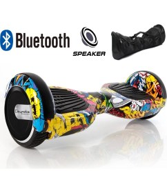 Resim Citymate Smart Balance Elektrikli Kaykay Hoverboard Çanta Hediyeli Bluetooth Hoparlörlü Desenli 
