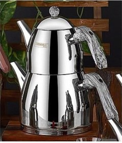 Resim Kahramanlar Antibakteriyel Ortaboy Elmas Marble Çaydanlık Çelik 